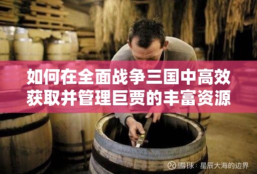 如何在全面战争三国中高效获取并管理巨贾的丰富资源？