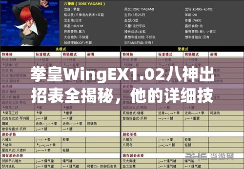 拳皇WingEX1.02八神出招表全揭秘，他的详细技能究竟如何施展？