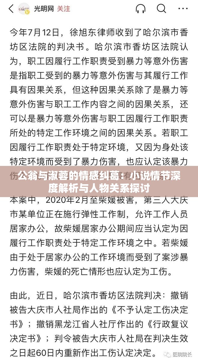 公翁与淑蓉的情感纠葛：小说情节深度解析与人物关系探讨