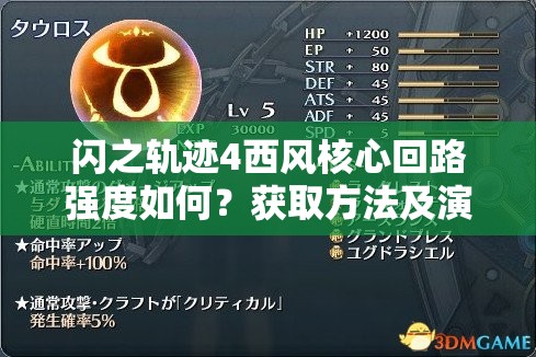 闪之轨迹4西风核心回路强度如何？获取方法及演变史专题解析