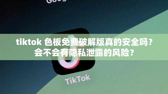 tiktok 色板免费破解版真的安全吗？会不会有隐私泄露的风险？