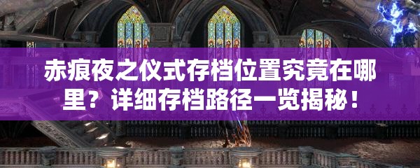 赤痕夜之仪式存档位置究竟在哪里？详细存档路径一览揭秘！