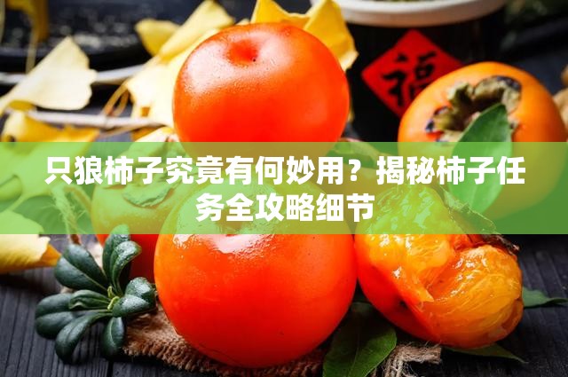 只狼柿子究竟有何妙用？揭秘柿子任务全攻略细节