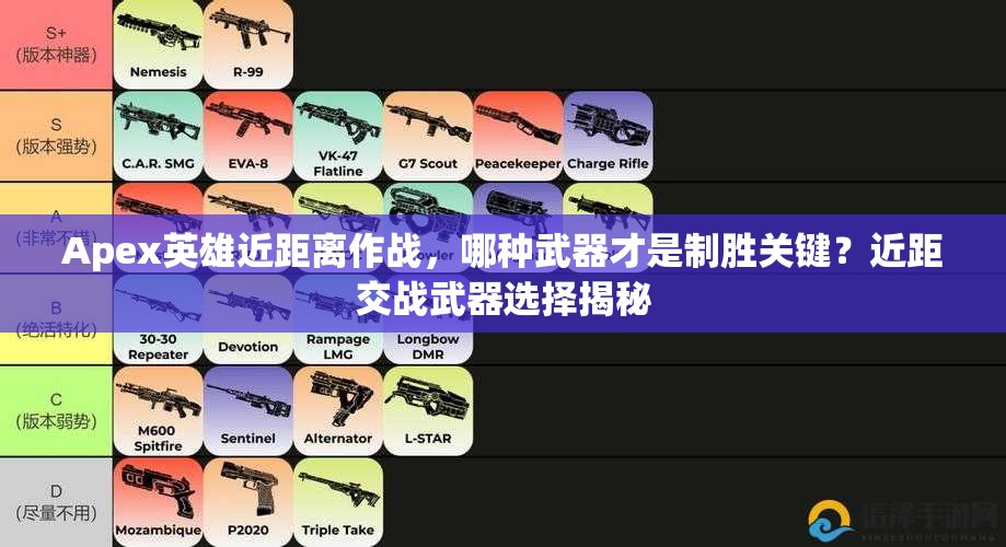 Apex英雄近距离作战，哪种武器才是制胜关键？近距交战武器选择揭秘