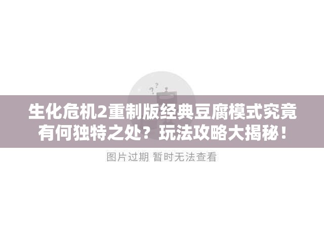 生化危机2重制版经典豆腐模式究竟有何独特之处？玩法攻略大揭秘！