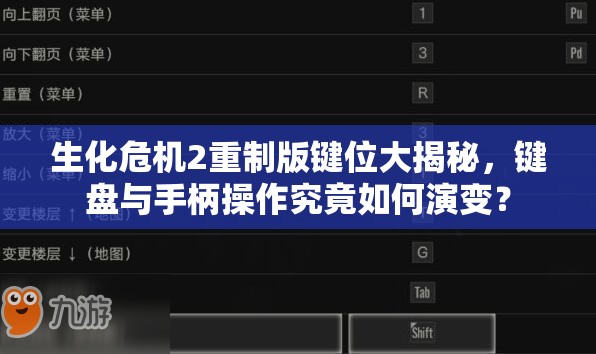 生化危机2重制版键位大揭秘，键盘与手柄操作究竟如何演变？