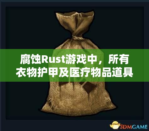 腐蚀Rust游戏中，所有衣物护甲及医疗物品道具详解你知道吗？